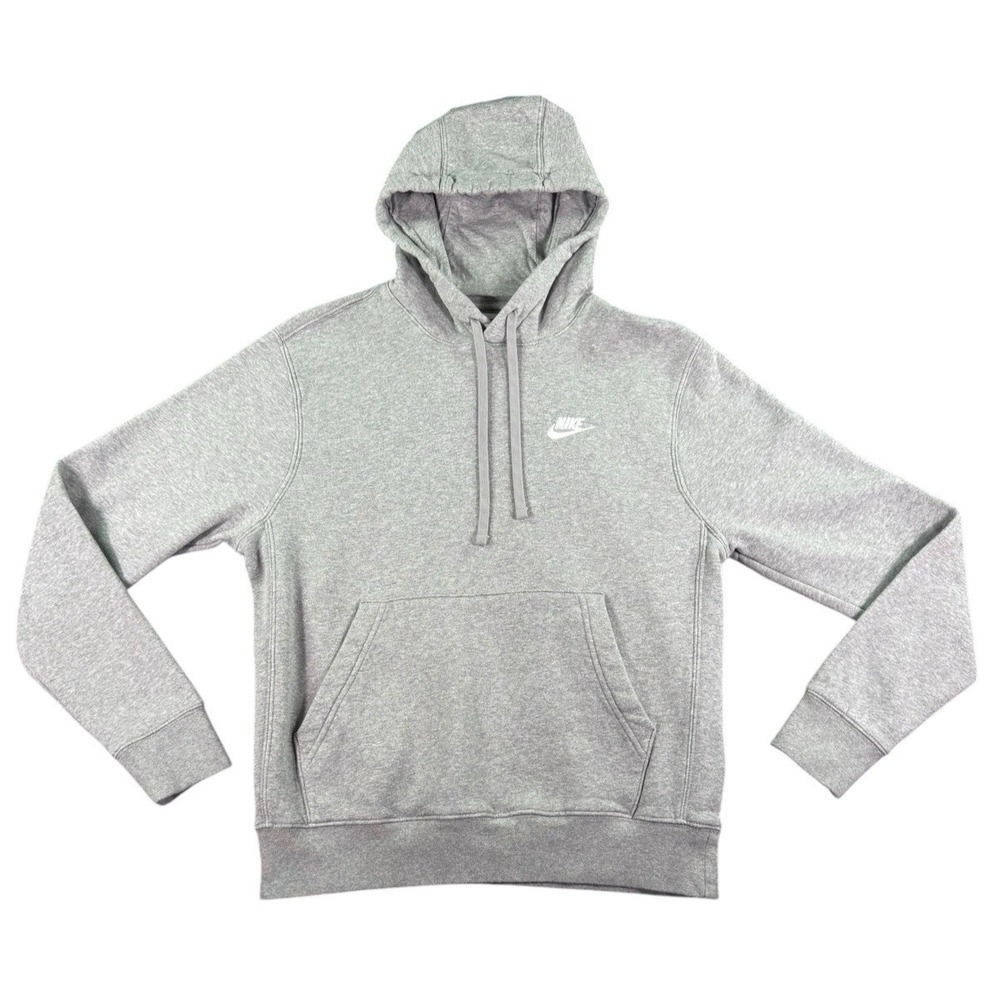 Nike Mens Sportswear Club Fleece Pullover Hooded Sweatshirt  Smoke Gray Size S